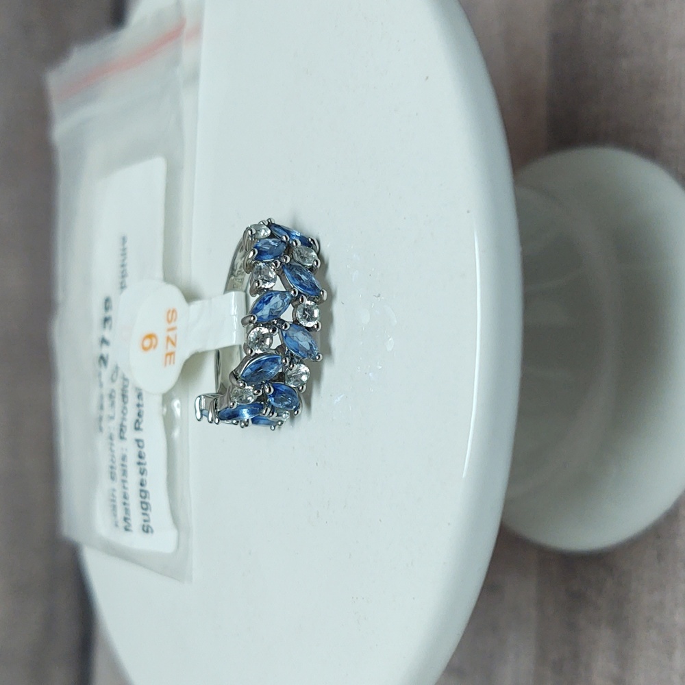 Bomb Party~Size 6 Band Ring~RBP2739~Lab Created Sapphire